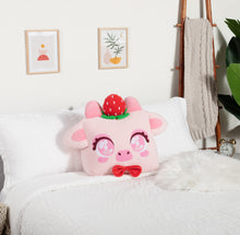 Load image into Gallery viewer, 20" Strawberry Cow Pillow!